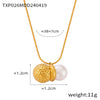 Wholesale Jewelry Hip Hop Style 316L Stainless Steel Peanut Shape Pendant Inlaid With Bead Electroplated