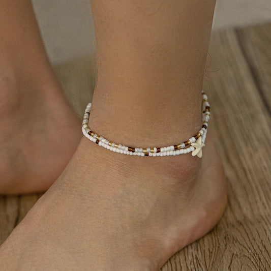 Wholesale Jewelry Hip-Hop U Shape Seed Bead Beaded Anklet