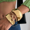 Wholesale Jewelry Hiphop Geometric Irregular Alloy Electroplated Bracelet