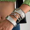 Wholesale Jewelry Hiphop Geometric Irregular Alloy Electroplated Bracelet