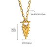 Wholesale Jewelry Hiphop Retro Fashion Heartshaped Stainless Steel 18K Electroplated Clavicle Chain Pendant