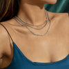 Wholesale Jewelry Hiphop Simple Flat Snake Bone Chain Necklace Retro Geometric Iron And Copper Chain