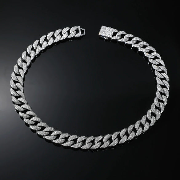 Wholesale Jewelry Hiphop Style Alloy Necklace With Geometric Pattern And Diamond Design