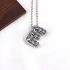 Wholesale Jewelry Hiphop Style Copper Alloy Cross Pendant Water Wave Chain Necklace With Letter Pattern And Electroplating Process