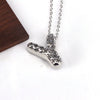 Wholesale Jewelry Hiphop Style Copper Alloy Cross Pendant Water Wave Chain Necklace With Letter Pattern And Electroplating Process