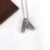 Wholesale Jewelry Hiphop Style Copper Alloy Cross Pendant Water Wave Chain Necklace With Letter Pattern And Electroplating Process