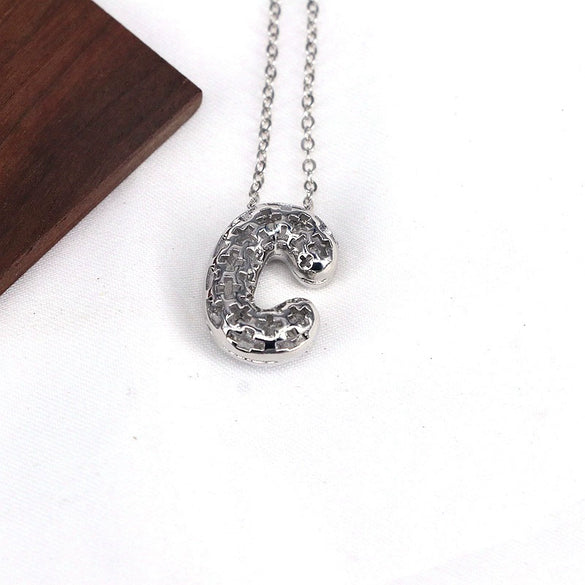 Wholesale Jewelry Hiphop Style Copper Alloy Cross Pendant Water Wave Chain Necklace With Letter Pattern And Electroplating Process