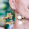 Wholesale Jewelry Hiphop Style Copper Dragon Claw Geometric Goldplated Earrings For Men