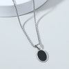 Wholesale Jewelry Hiphop Style Geometric Alloy Pendant Doublelayer Square Pearl Chain Necklace Electroplated