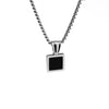 Wholesale Jewelry Hiphop Style Geometric Alloy Pendant Doublelayer Square Pearl Chain Necklace Electroplated
