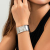 Wholesale Jewelry Hiphop Style Simple Gloss Irregular Alloy Geometric Vshaped Electroplated Bracelet For Women