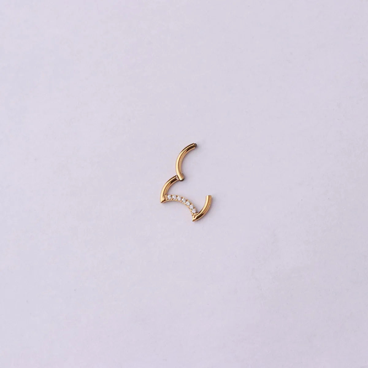 Wholesale Jewelry Hollow Moon Drop Shape Stainless Steel Nose Ring Gooddiy