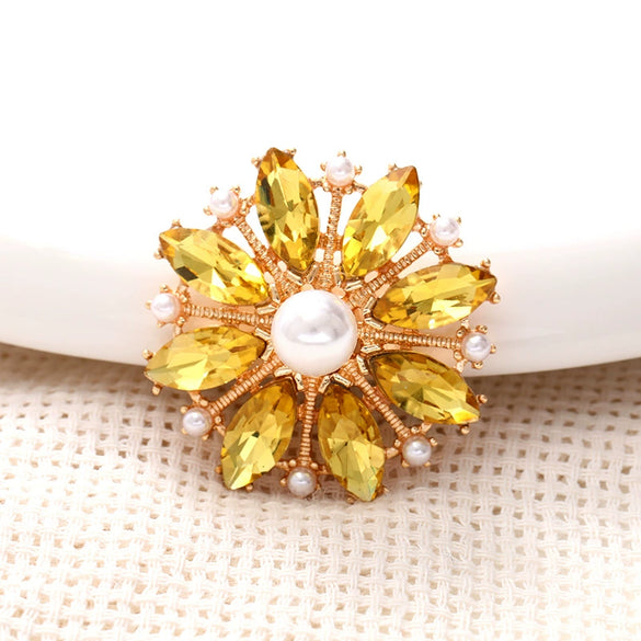 Wholesale Jewelry Horse Eye Pearl Flower Zinc Alloy Electroplated Accessories