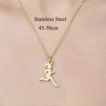 Wholesale Jewelry IG Style Casual  Palm Tree 201 Stainless Steel 18K Gold Plated Polishing Hollow Out Pendant Necklace