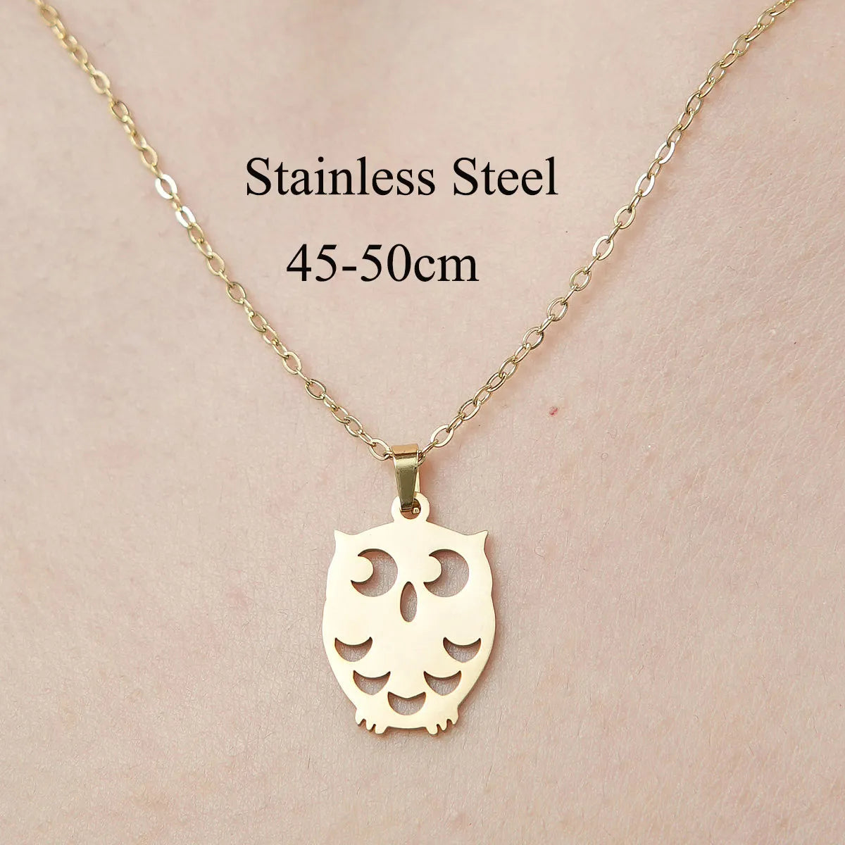 Wholesale Jewelry IG Style Casual  Palm Tree 201 Stainless Steel 18K Gold Plated Polishing Hollow Out Pendant Necklace