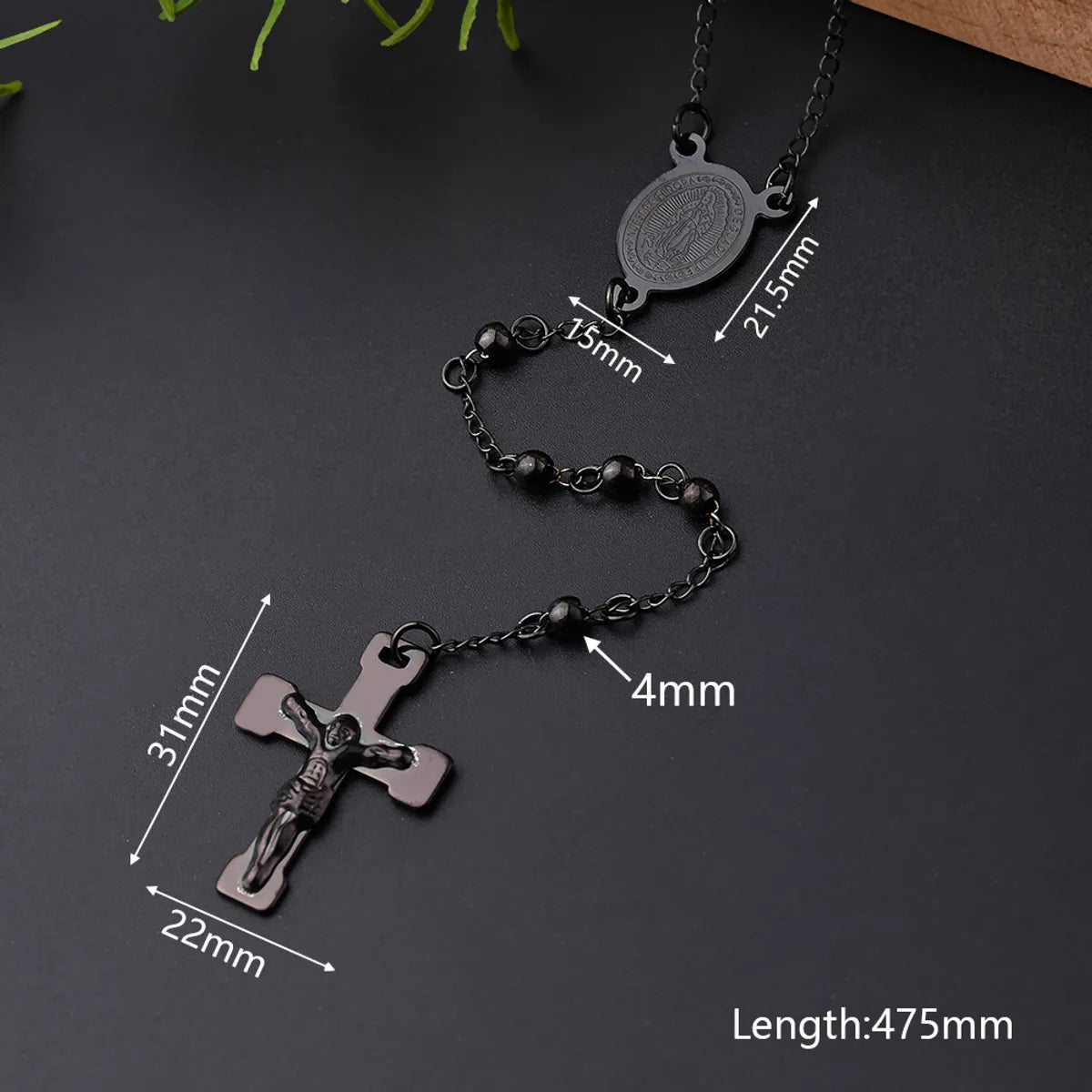 Wholesale Jewelry IG Style Casual Classical Cross Virgin Mary Jesus 304 Stainless Steel 18K Gold Plated Handmade Polishing Plating Necklace