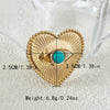 Wholesale Jewelry IG Style Casual Korean Style Oval Heart Shape Eagle 304 Stainless Steel Turquoise 14K Gold Plated Inlay Open Rings Rings