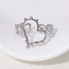 Wholesale Jewelry IG Style Casual Simple Style Heart Shape 304 Stainless Steel 18K Gold Plated Open Rings