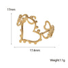 Wholesale Jewelry IG Style Casual Simple Style Heart Shape 304 Stainless Steel 18K Gold Plated Open Rings