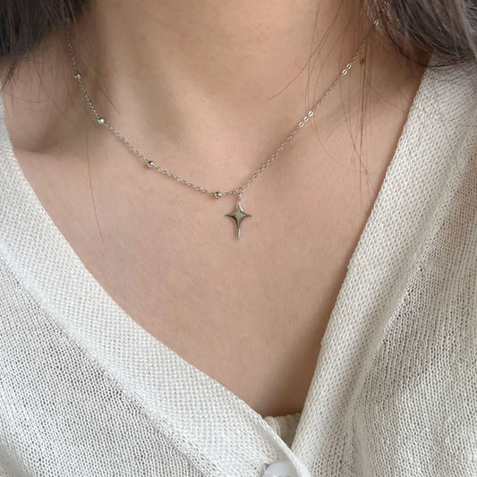 Wholesale Jewelry IG Style Casual Simple Style Star Titanium Steel Polishing Pendant Necklace