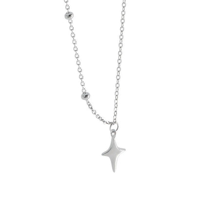 Wholesale Jewelry IG Style Casual Simple Style Star Titanium Steel Polishing Pendant Necklace