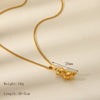 Wholesale Jewelry IG Style Elegant French Style Little Bear 304 Stainless Steel 18K Gold Plated Pendant Necklace