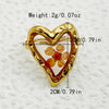 Wholesale Jewelry IG Style Elegant Sweet Square Heart Shape 304 Stainless Steel Fritillary 14K Gold Plated Plating Inlay Open Rings