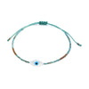 Wholesale Jewelry IG Style Ethnic Style Bohemian Devil'S Eye Glass Seed Bead Shell Beaded Drawstring Bracelets