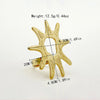 Wholesale Jewelry IG Style Exaggerated Tropical Sun 304 Stainless Steel 14K Gold Plated Plating Hollow Out Open Rings