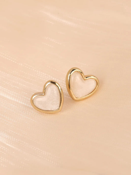 Wholesale Jewelry Ig Style Fairy Style Heart Shape Zinc Alloy Ear Studs