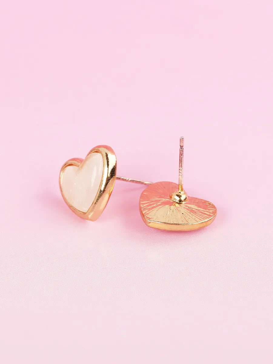 Wholesale Jewelry Ig Style Fairy Style Heart Shape Zinc Alloy Ear Studs