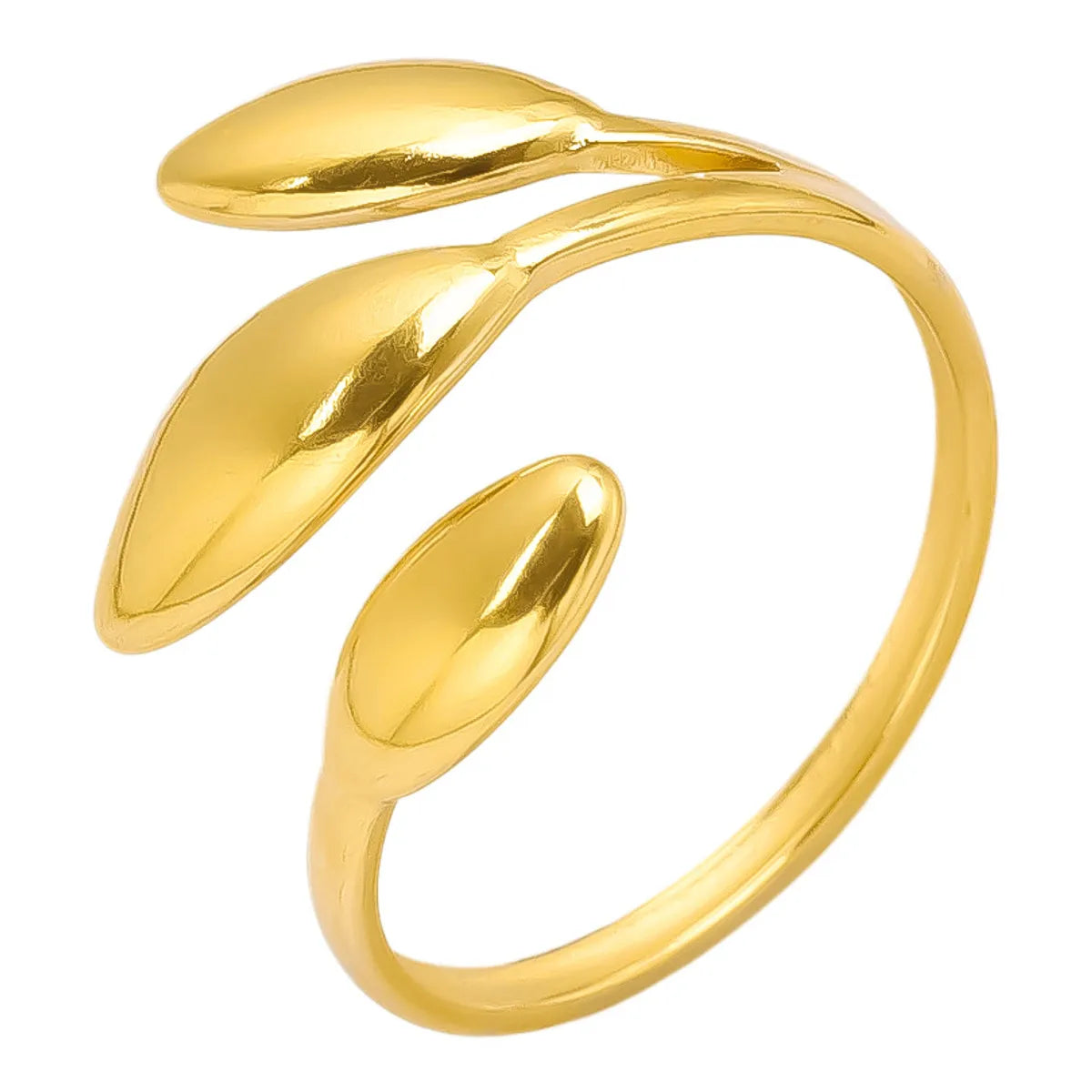 Wholesale Jewelry IG Style French Style Geometric 304 Stainless Steel 18K Gold Plated Irregular Polishing Open Rings