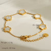 Wholesale Jewelry IG Style French Style Solid Color Flower 304 Stainless Steel Acrylic 18K Gold Plated Bracelets Jewelry Set