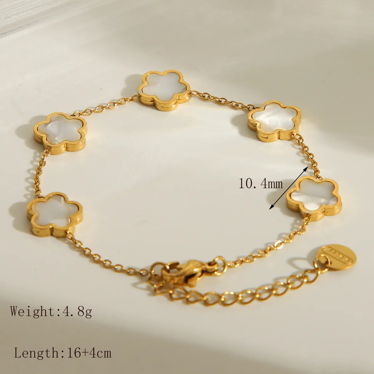 Wholesale Jewelry IG Style French Style Solid Color Flower 304 Stainless Steel Acrylic 18K Gold Plated Bracelets Jewelry Set