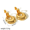 Wholesale Jewelry IG Style Geometric 304 Stainless Steel 18K Gold Plated Polishing Plating Earrings Necklace