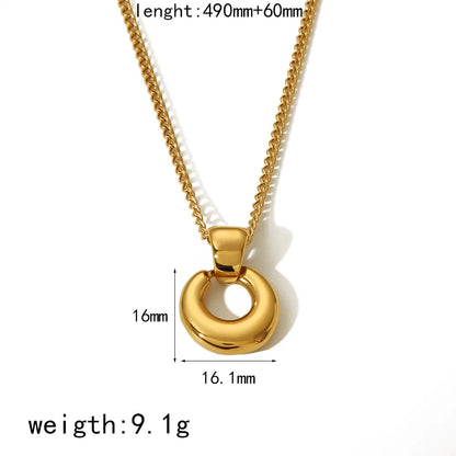 Wholesale Jewelry IG Style Geometric 304 Stainless Steel 18K Gold Plated Polishing Plating Earrings Necklace