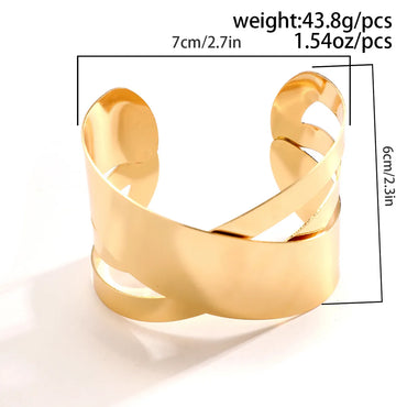 Wholesale Jewelry IG Style Geometric Iron White Gold Plated Gold Plated Bangle