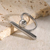 Wholesale Jewelry IG Style Geometric Solid Color 316 Stainless Steel  Plating Open Rings