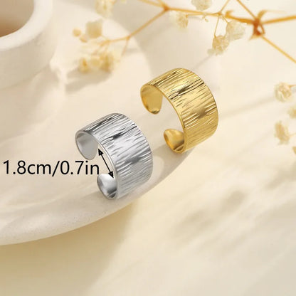 Wholesale Jewelry IG Style Hip-Hop Simple Style Solid Color 304 Stainless Steel Open Rings