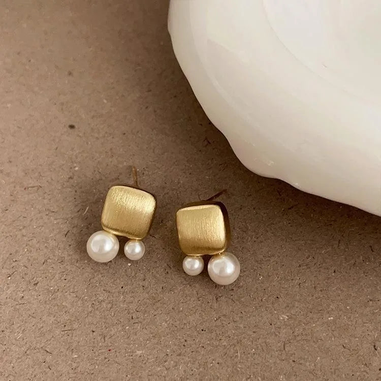 Wholesale Jewelry Ig Style Korean Style Geometric Alloy Plating Ear Studs