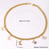 Wholesale Jewelry IG Style Nordic Style Shiny Butterfly 304 Stainless Steel Copper Zircon 18K Gold Plated Inlay Necklace