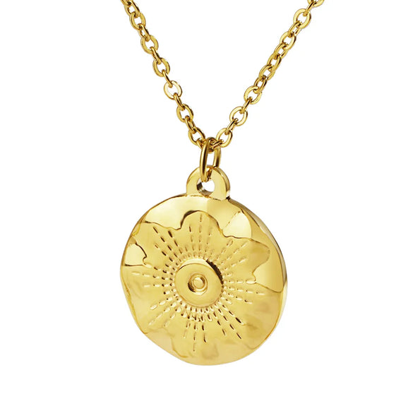 Wholesale Jewelry IG Style Retro Sun Star 304 Stainless Steel Rhinestones Inlay Pendant Necklace