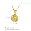 Wholesale Jewelry IG Style Retro Sun Star 304 Stainless Steel Rhinestones Inlay Pendant Necklace