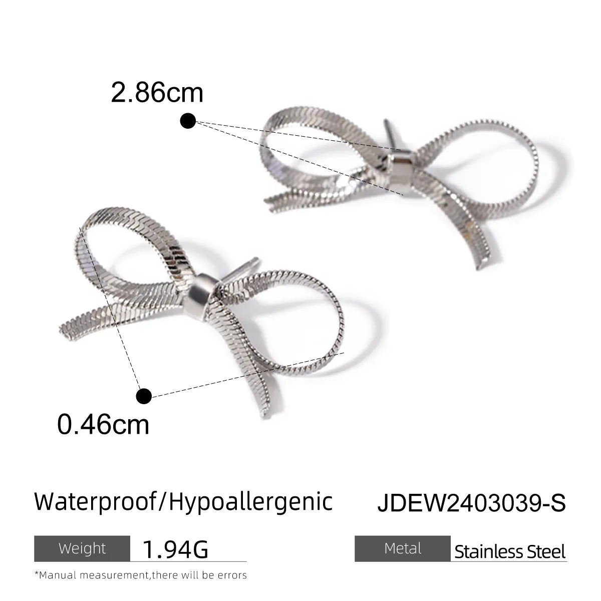 Wholesale Jewelry IG Style Simple Style Bow Knot 304 Stainless Steel 18K Gold Plated Bracelets Earrings Necklace