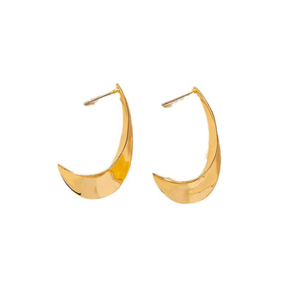 1 Pair Ig Style Simple Style C Shape Plating Alloy Gold Plated Earrings