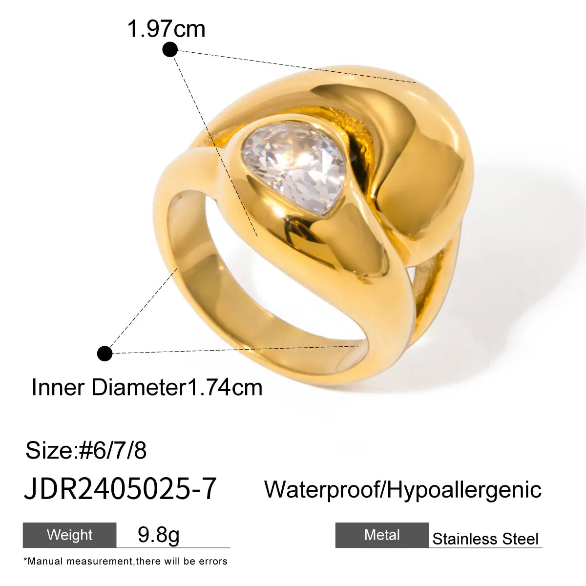 Wholesale Jewelry IG Style Simple Style Classic Style Solid Color 304 Stainless Steel Zircon Inlay Rings