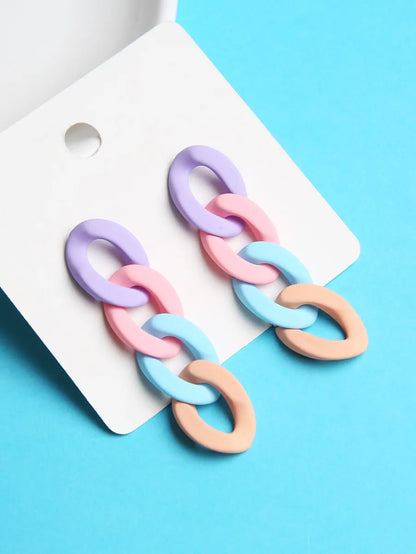 Wholesale Jewelry Ig Style Simple Style Colorful Synthetic Resin Drop Earrings