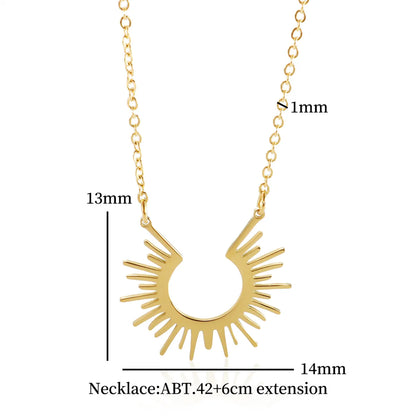 Wholesale Jewelry IG Style Simple Style Commute Geometric 304 Stainless Steel Earrings Necklace