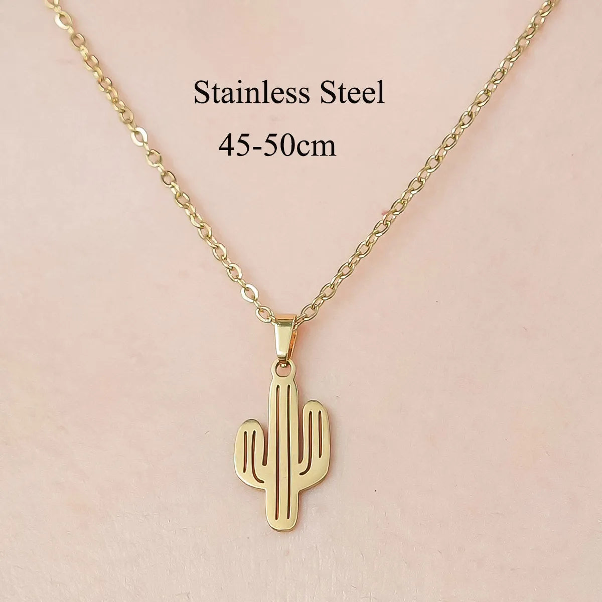 Wholesale Jewelry IG Style Simple Style Cross Sector Moon 201 Stainless Steel 18K Gold Plated Polishing Hollow Out Pendant Necklace