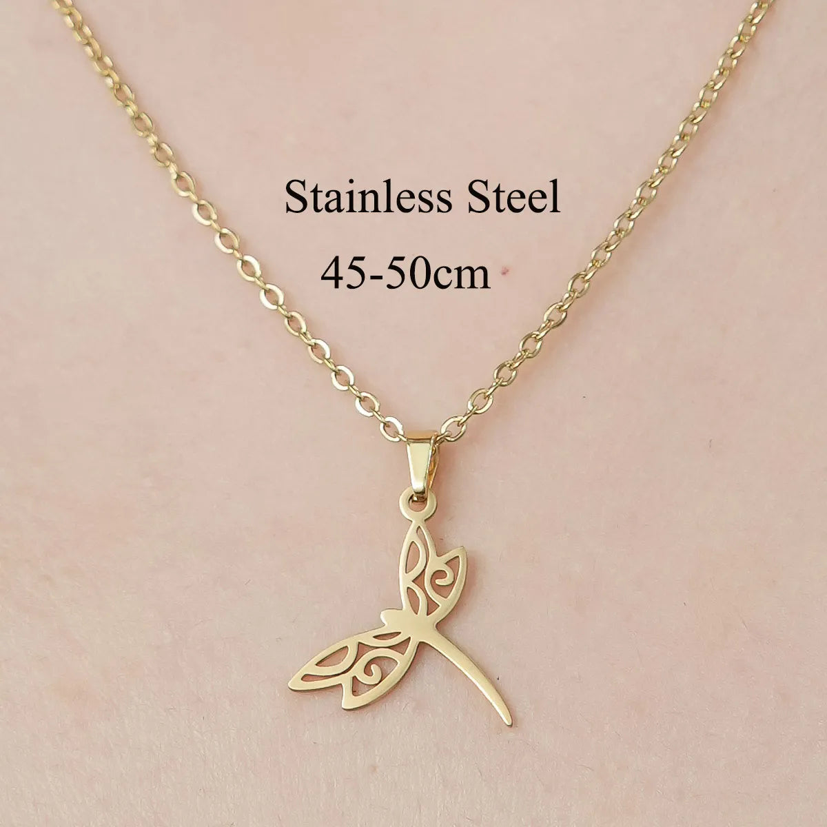 Wholesale Jewelry IG Style Simple Style Cross Sector Moon 201 Stainless Steel 18K Gold Plated Polishing Hollow Out Pendant Necklace